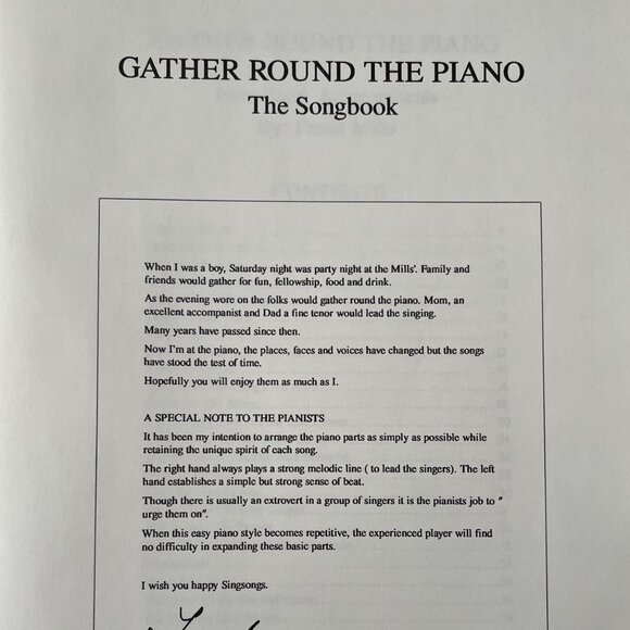 FRANK MILLS and FRIENDS Songbook, Gather Round the Piano, Easy Piano Arrangement - Picture 2 of 4